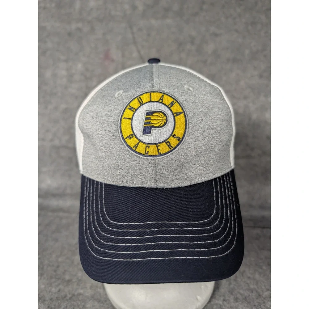 Indiana Pacers Lucas Oil Baseball Cap Snapback‎ Adult Adjustable Gray Navy
